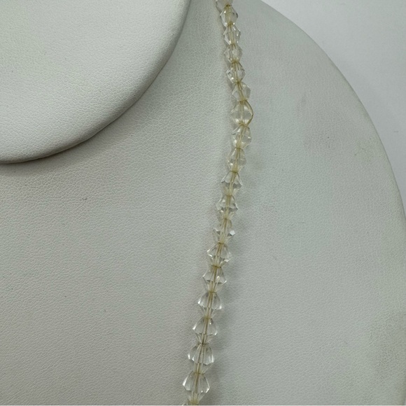 Vintage MCM briolette sparkling crystal glass necklace bicone aurora Borealis - Picture 10 of 13